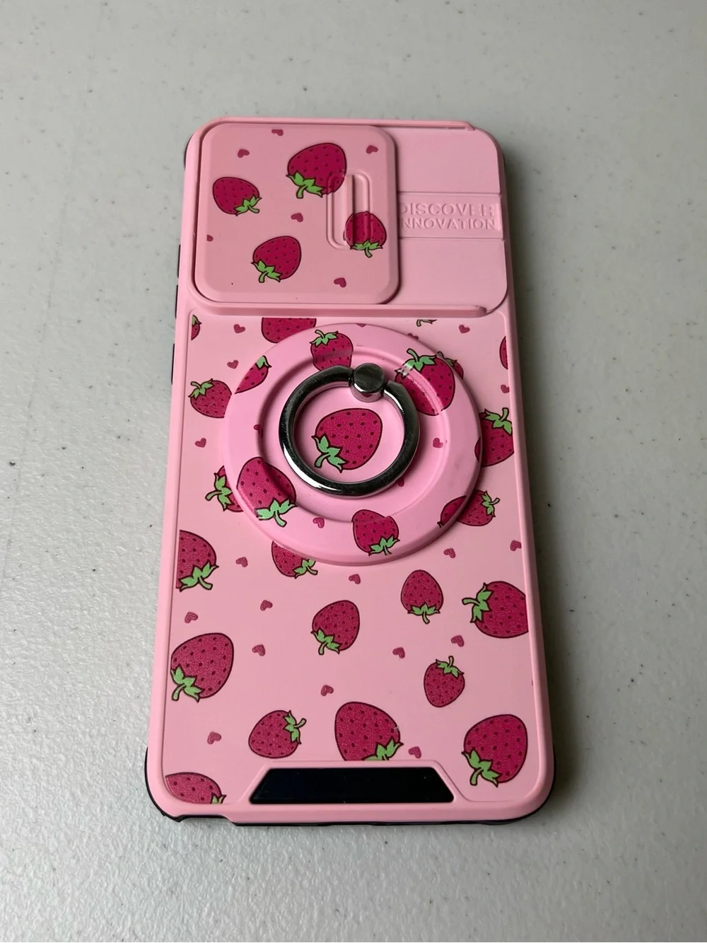 MagSafe Strawberry Printed Phone Case & Magnetic Stand for a Moto-G-Stylus 2025